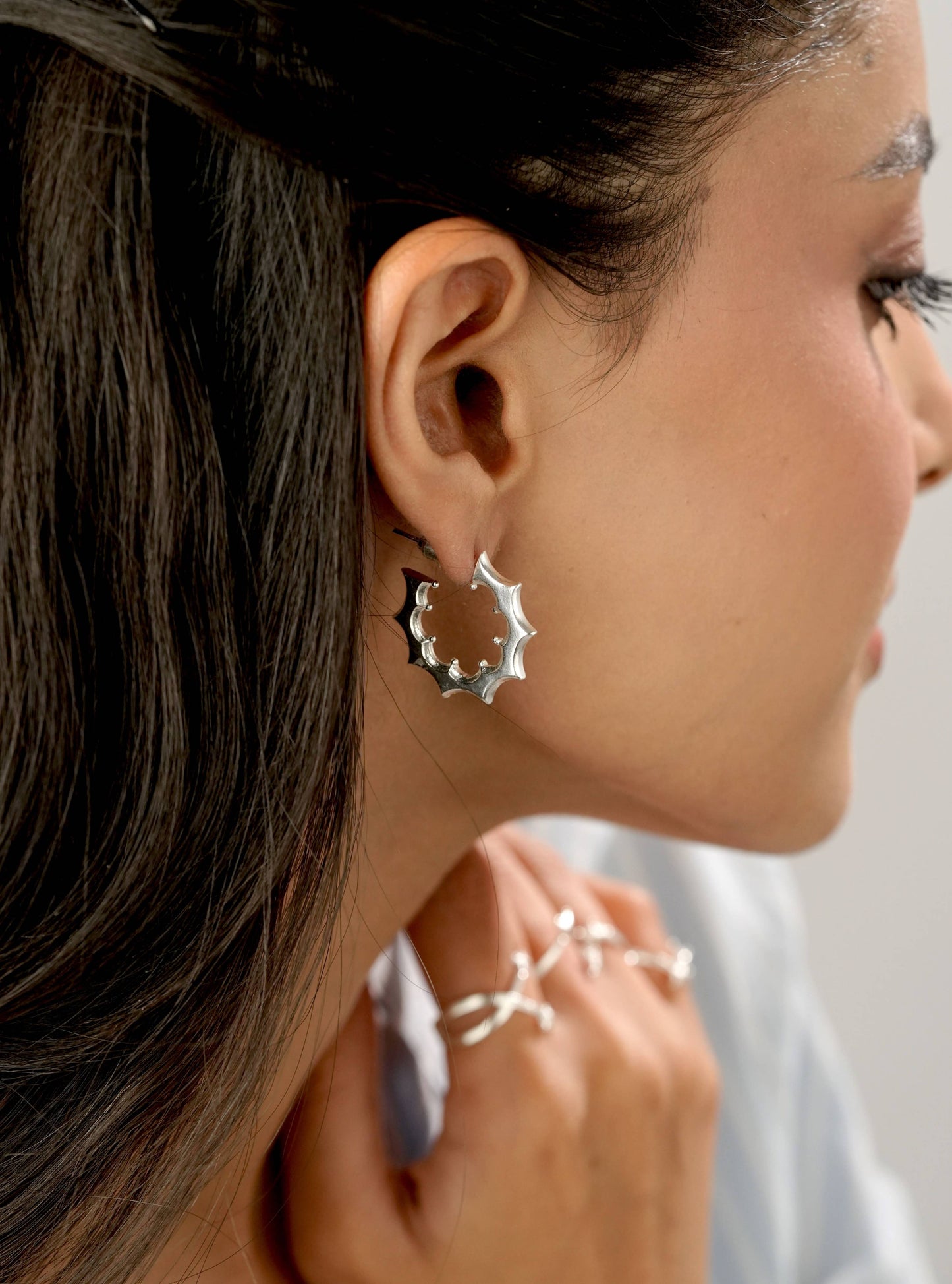 Cherry Hoops Silver