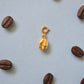 Coffee Bean Charm - Gold