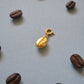 Coffee Bean Charm - Gold