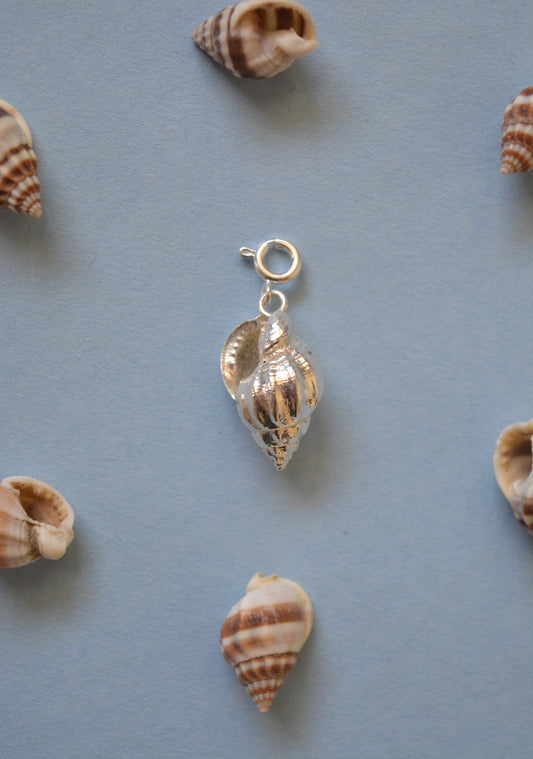 Dove Shell Charm - Silver
