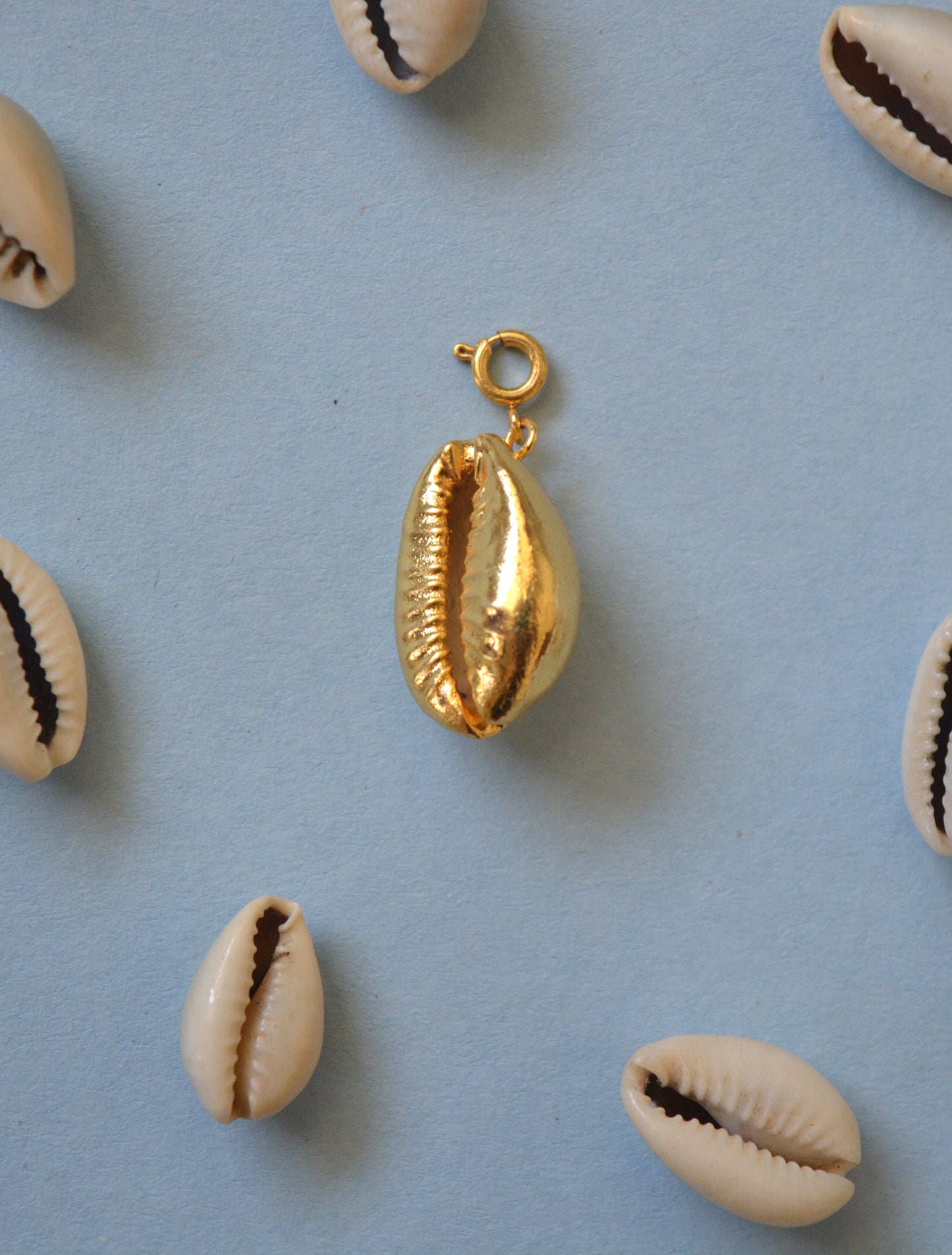 Cowrie Shell Charm - Gold
