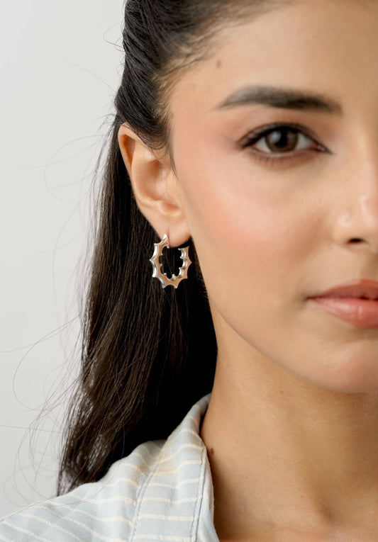 Cherry Hoops Silver