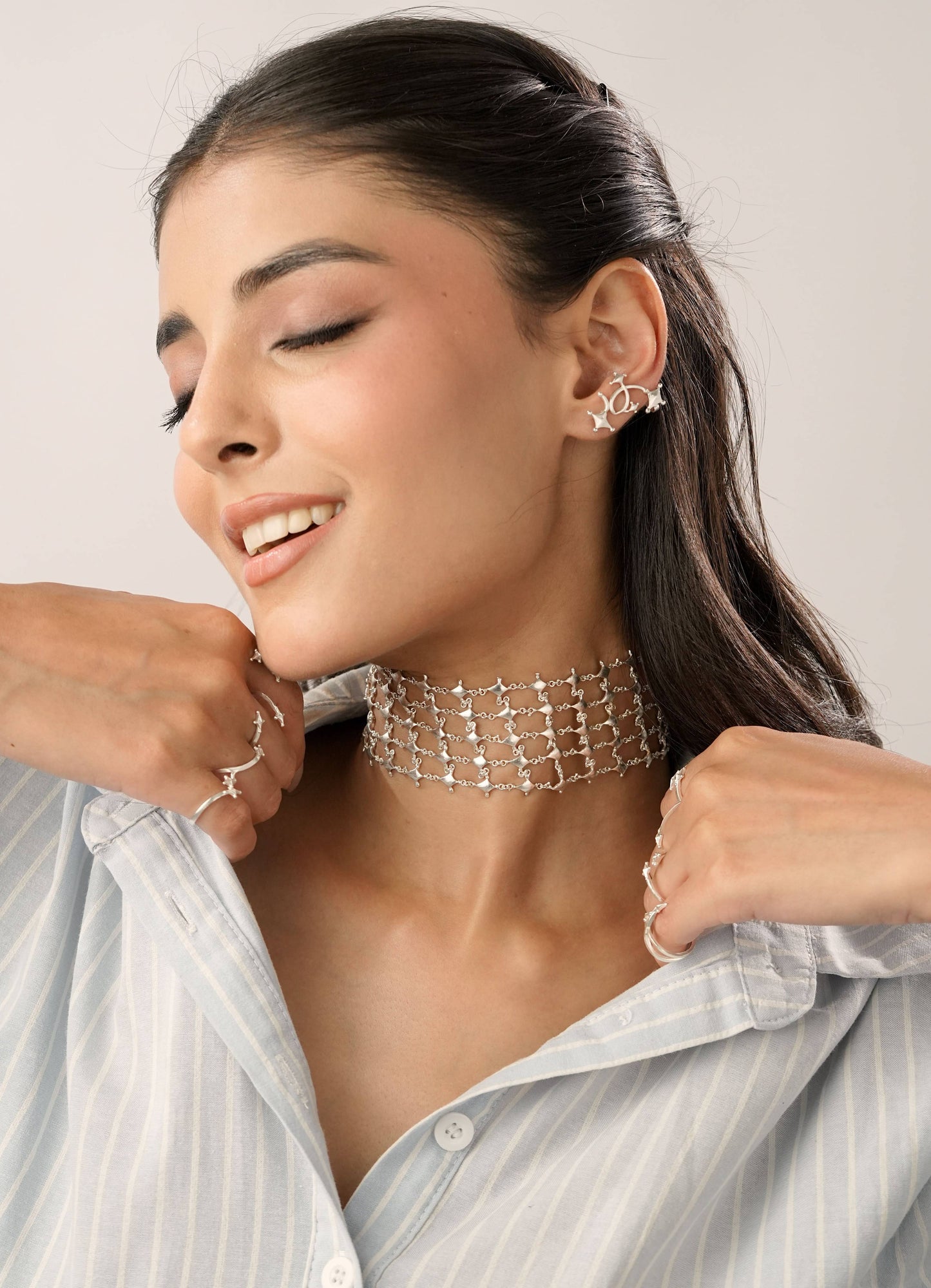 Raven Neckpiece Silver