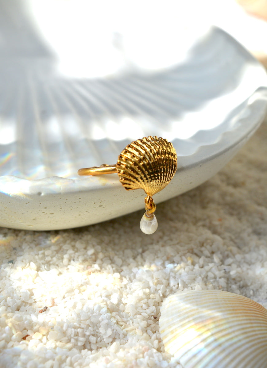 Clam Rinbg Clam Ring – Tangerine Bio Jewelry