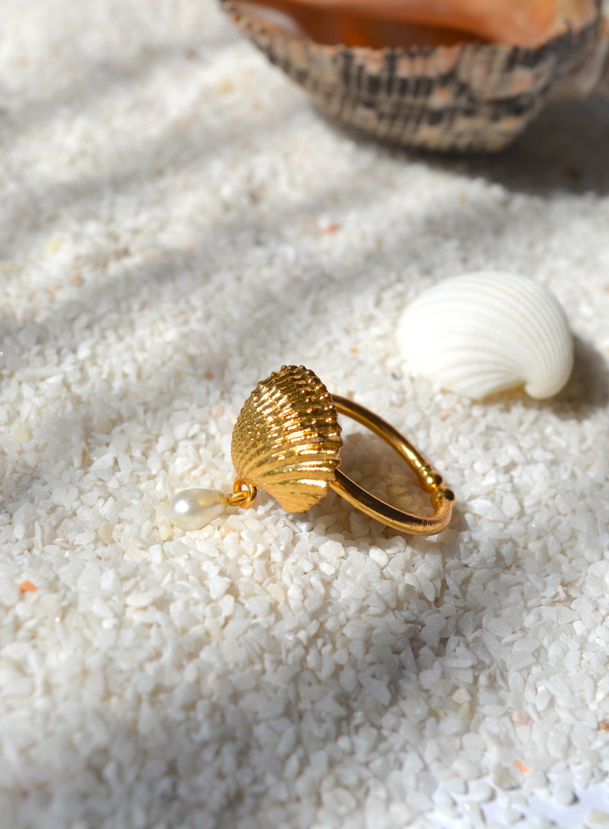 Clam Rinbg Clam Ring – Tangerine Bio Jewelry